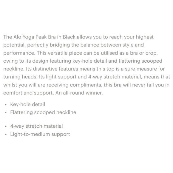 Alo Yoga Peak Bra - Picture 11 of 13